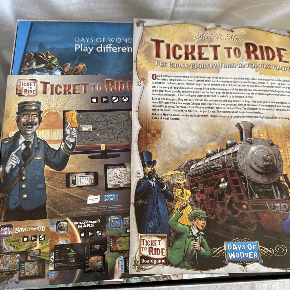 Ticket To Ride ( Days Of Wonder)Board Game ! Allan R. Moon Complete In Nice Cond - Picture 4 of 6